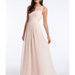 Blush Monique Lhuillier Blush Chiffon & Lace